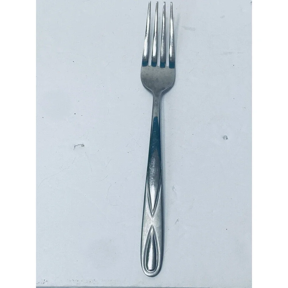 4 Vintage Oneida Gleason stainless steel  Flatware Salad Dessert  Forks 7.5”